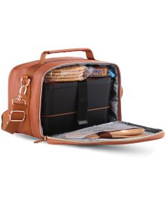 Insulated Lunch Bag Elegant Brown Premium