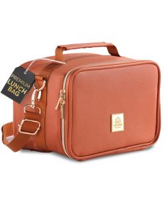 Insulated Lunch Bag Elegant Brown Premium