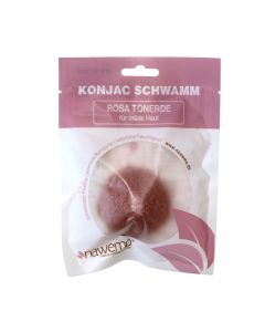 Konjac Schwamm Rosa Tonerde, für reife und müde Haut