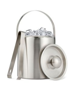 Eiswürfelbehälter Set Edelstahl Silber