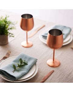 Edelstahl Weingläser Roségold Matt 4er-Set