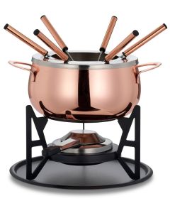 Fondue Set Edelstahl Rosegold