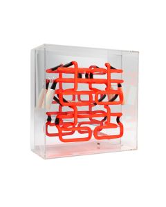 Quadratische Acryl-Box Neon - Double Happiness