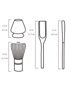 Matcha Zubehör Set Schwarz 4-tlg.