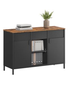 Metallschrank Doppeltür Magnetverschluss Vintagebraun Stahl