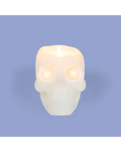 Skull Kerze Weiss