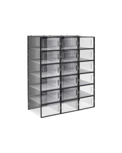Schuhboxen Schuh-Organizer Kunststoff 18er Set