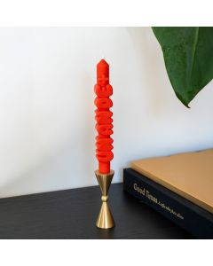 Kerze Taper candle UN AN DE+ Orange