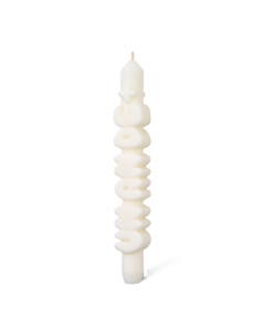 Kerze Taper candle UN AN DE+ weiss