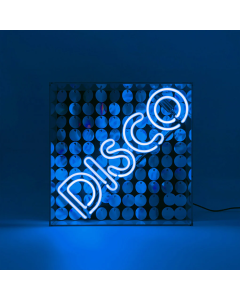 Acryl-Box Neon - Disco Paillette blau