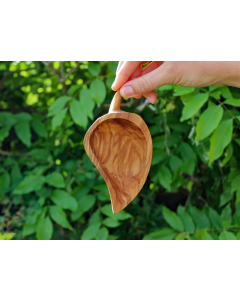 Seifenschale aus Olivenholz Blatt
