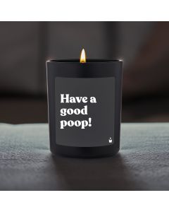 Duftkerze Schwarz Flowery Have a good poop!