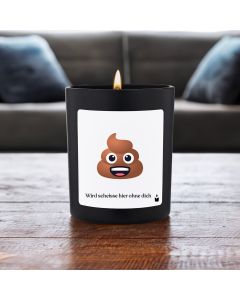 Duftkerze Schwarz Woody Wird scheisse hier ohne dich
