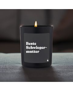 Duftkerze Schwarz Flowery Beste Schwiegermutter