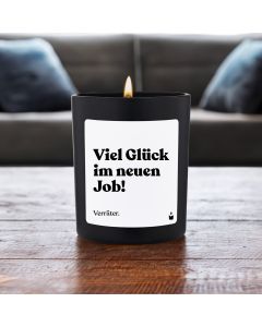 Duftkerze Schwarz Woody Viel Glück im neuen Job! Verräter.