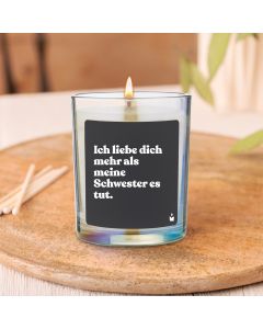 Duftkerze Rainbow Flowery Ich liebe dich mehr als meine Schwester es tut.