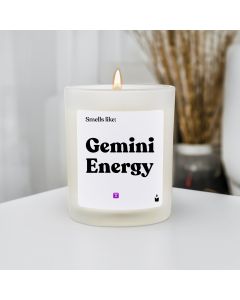 Duftkerze Weiss Woody Smells like: Gemini Energy