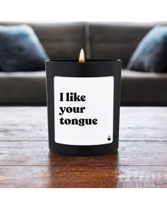 Duftkerze Schwarz Flowery I like your tongue