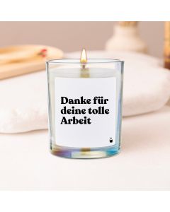 Duftkerze Rainbow Flowery Danke für deine tolle Arbeit