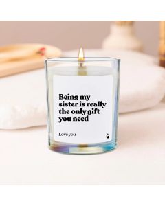 Duftkerze Flowery Being my sister is really the only gift you need