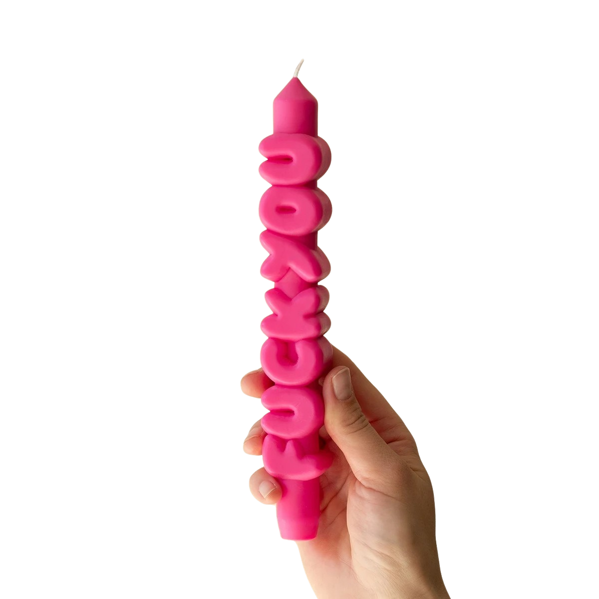 Kerze Taper candle F*CK YOU Pink