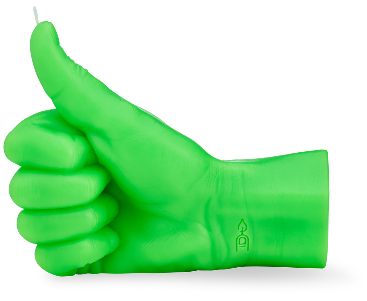 Thumbs Up Neon Grün