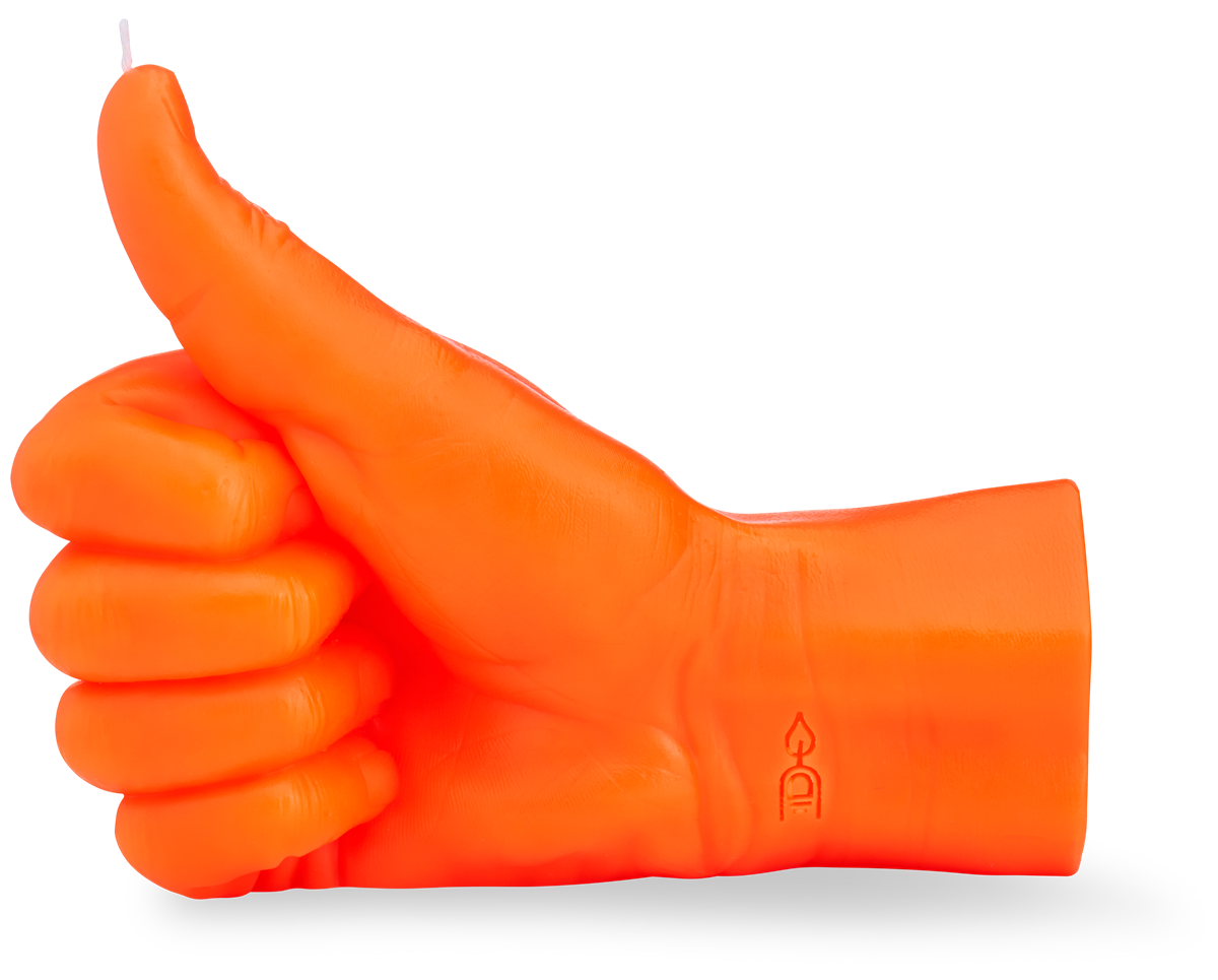 Thumbs Up Neon Orange