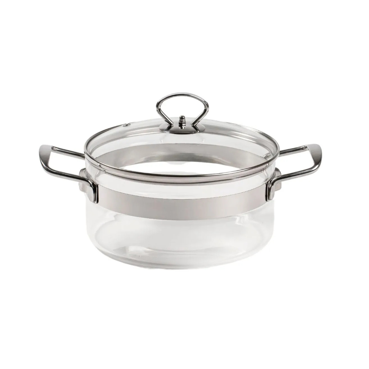 Kochtopf tief mit Deckel Glas 20cm