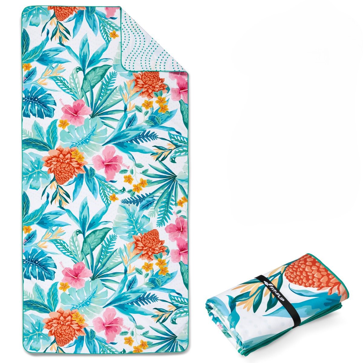 Strandtuch XXL Mikrofaser schnelltrocknendes Badetuch 200x90cm Tropic Flowers