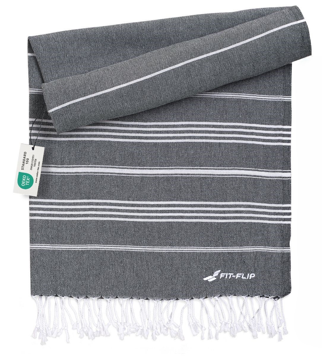 Hamamtuch Baumwolle Recycelt 100x200cm Anthracite – Sultan