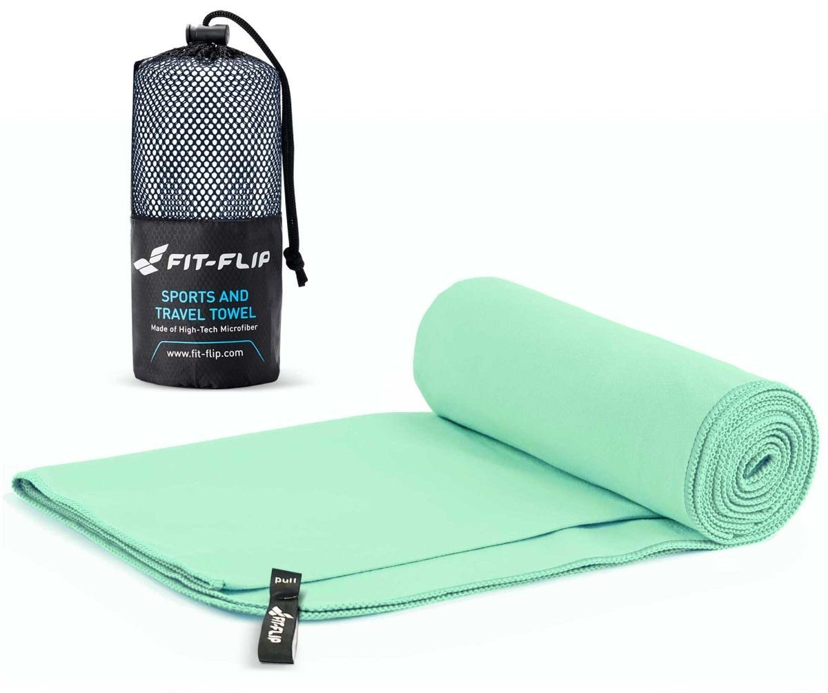 Mikrofaser Handtuch schnelltrocknend mit Tasche 70x140cm Türkis