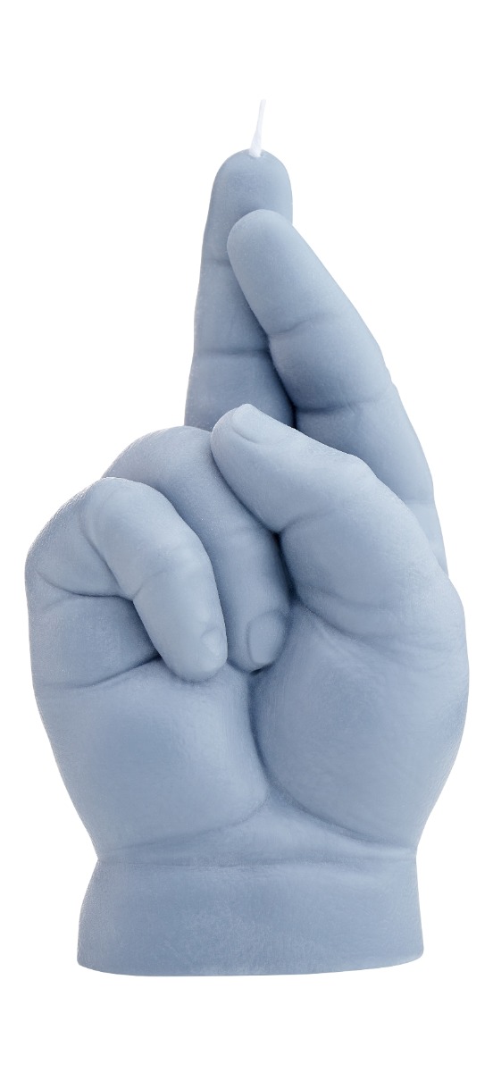 Baby Crossed Fingers Grau