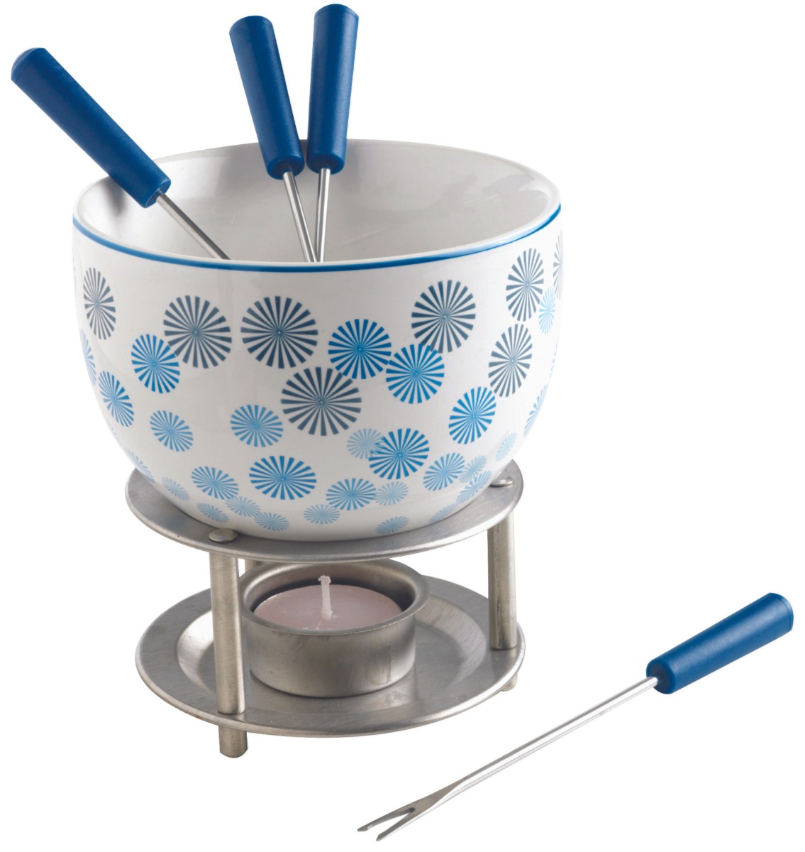 Schokoladenfondue blau