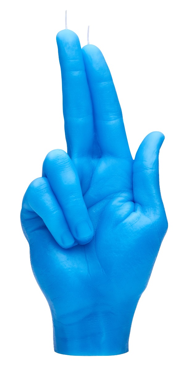 Gun fingers Blau