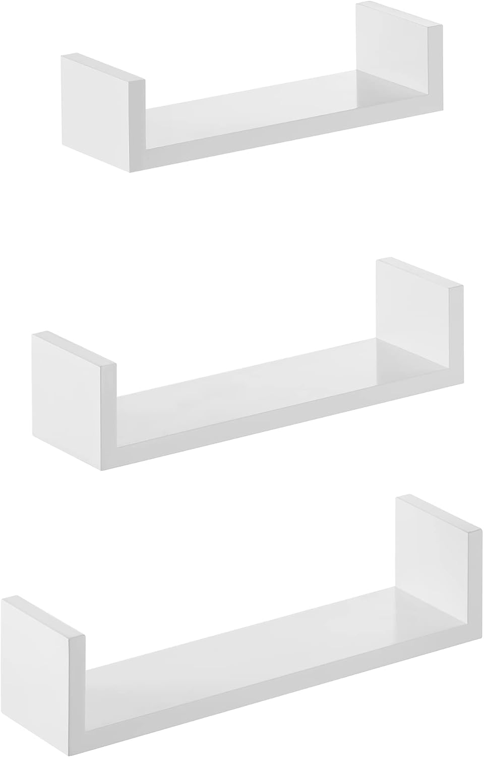 Wandregal Set Schweberegal Hochglanz Weiss