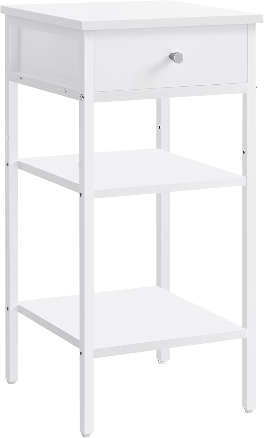 Nachttisch Hoch Modern mit Schublade Weiss