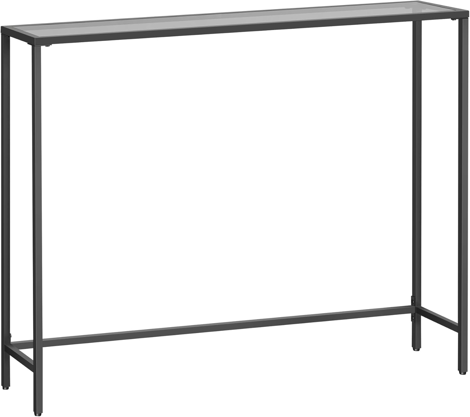 Konsolentisch mit Hartglasoberfläche tintenschwarz