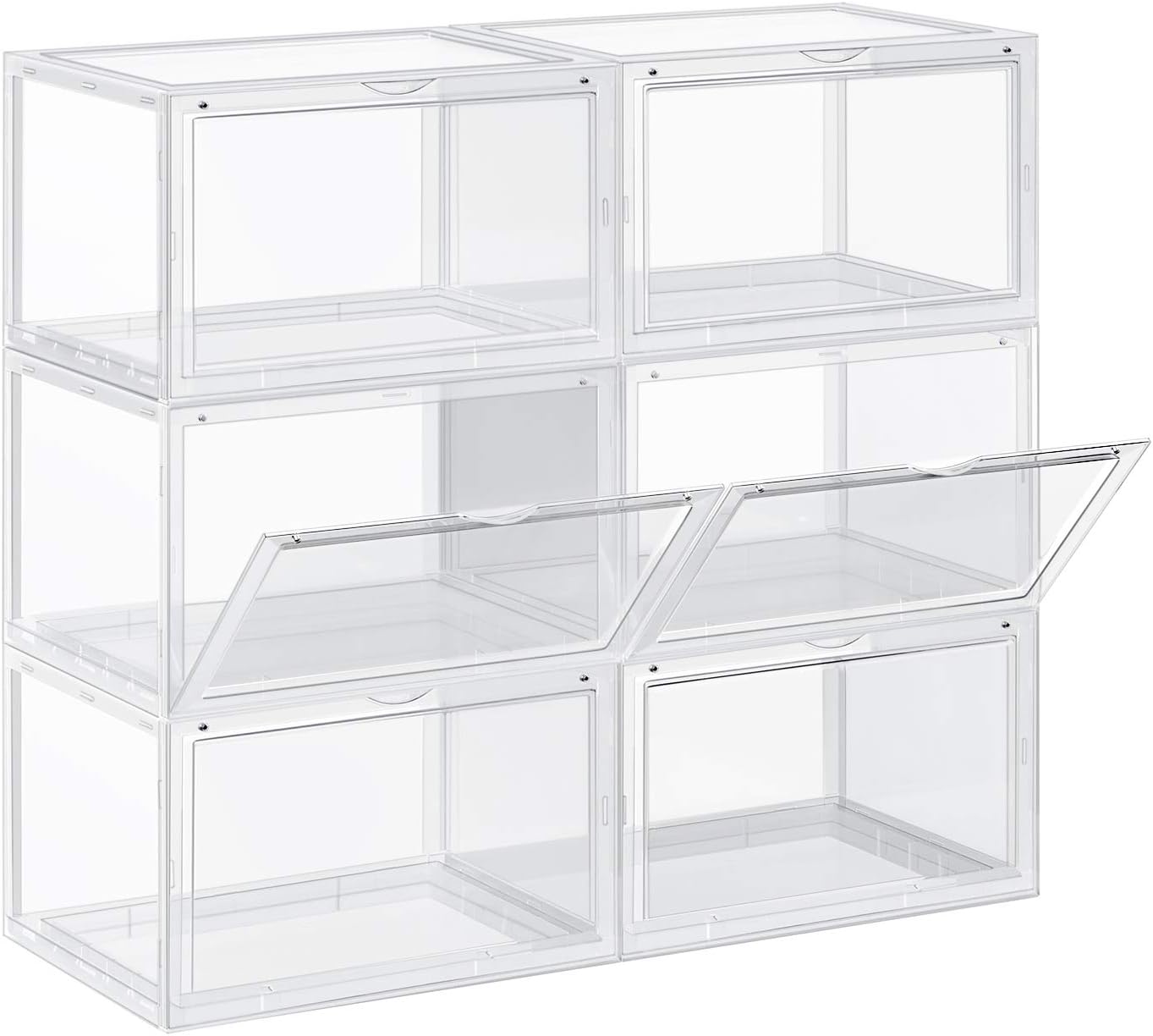 Schuhboxen Stapelbare Organizer Kunststoff Transparent