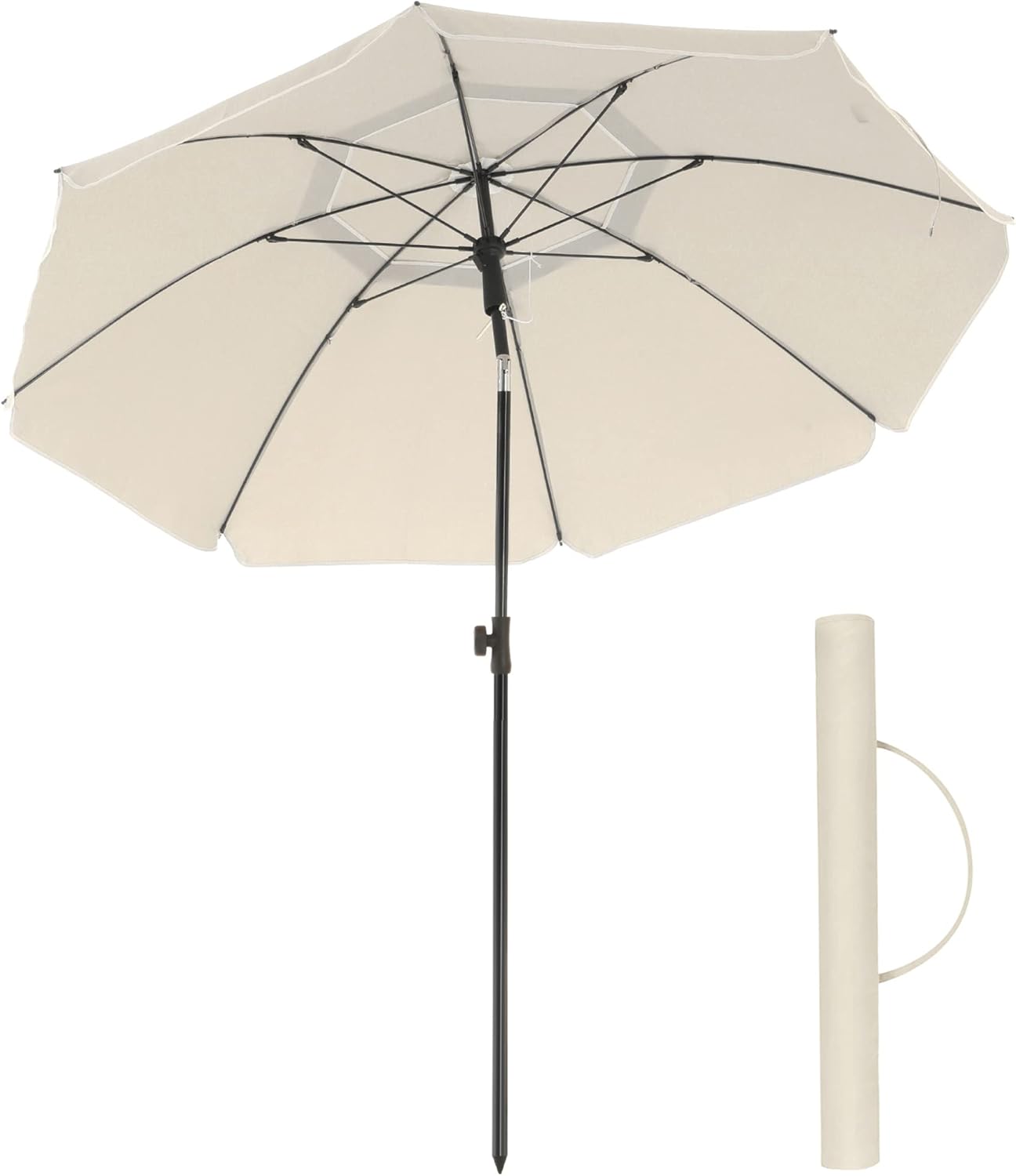 Sonnenschirm 200cm UPF50+ Beige Polyester