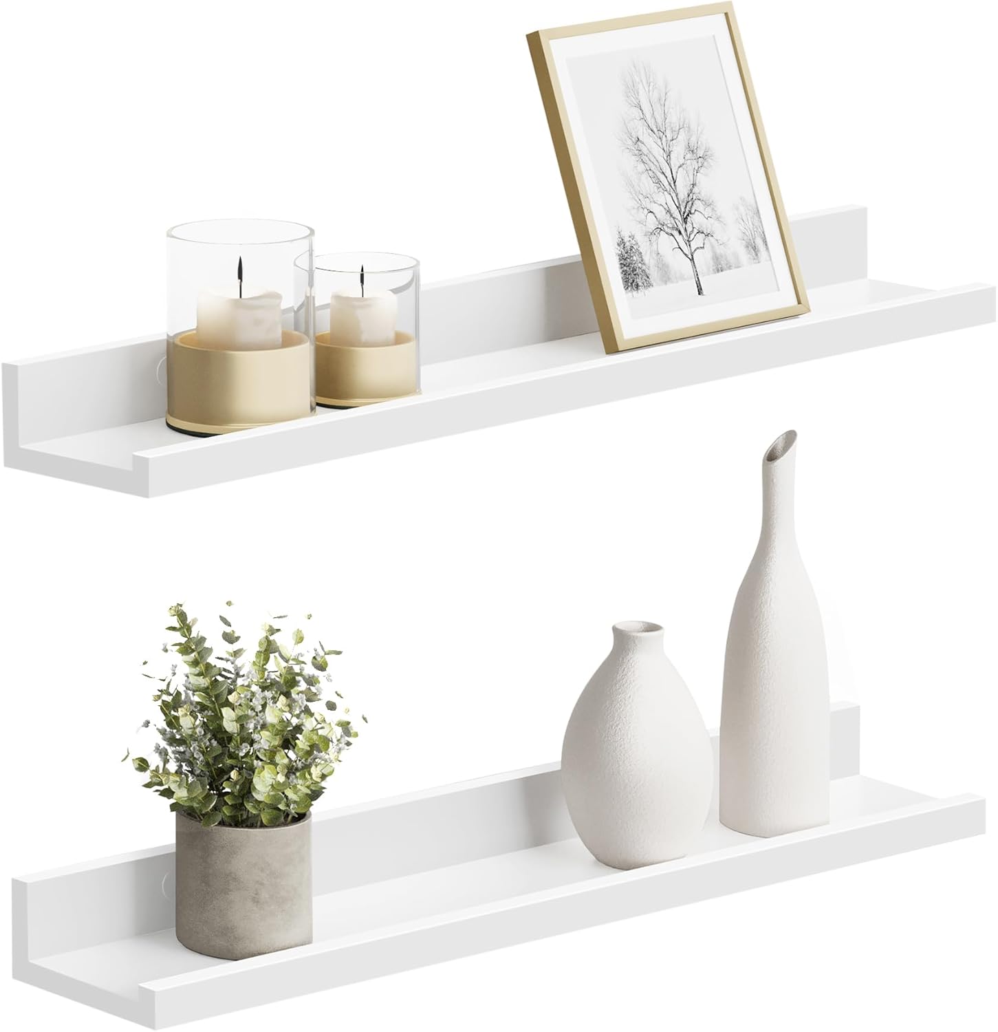 Wandregal Set für Wohnzimmer weiss