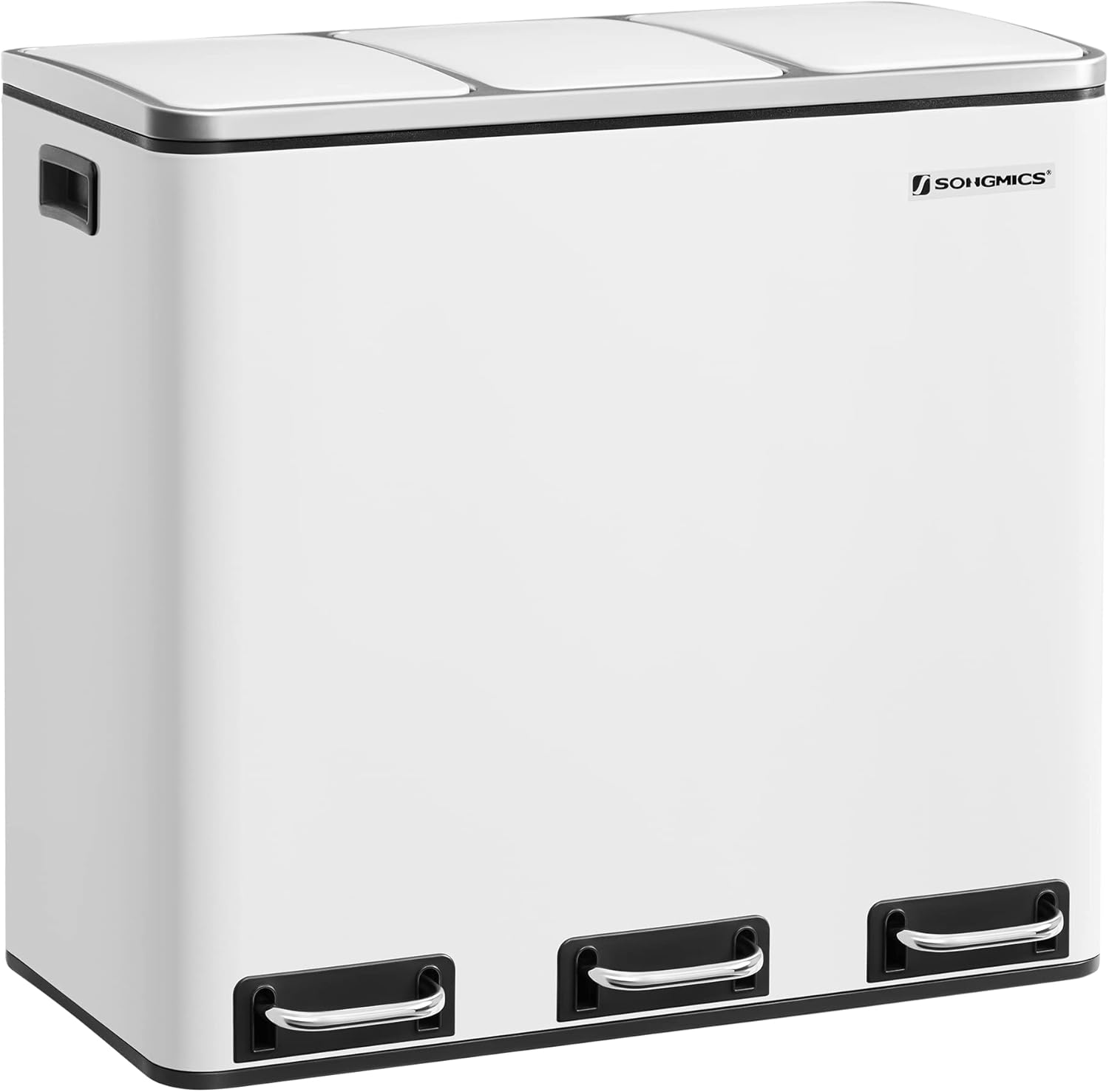 Mülleimer Küche Mülltrennsystem 3 Fächer Wolkenweiss