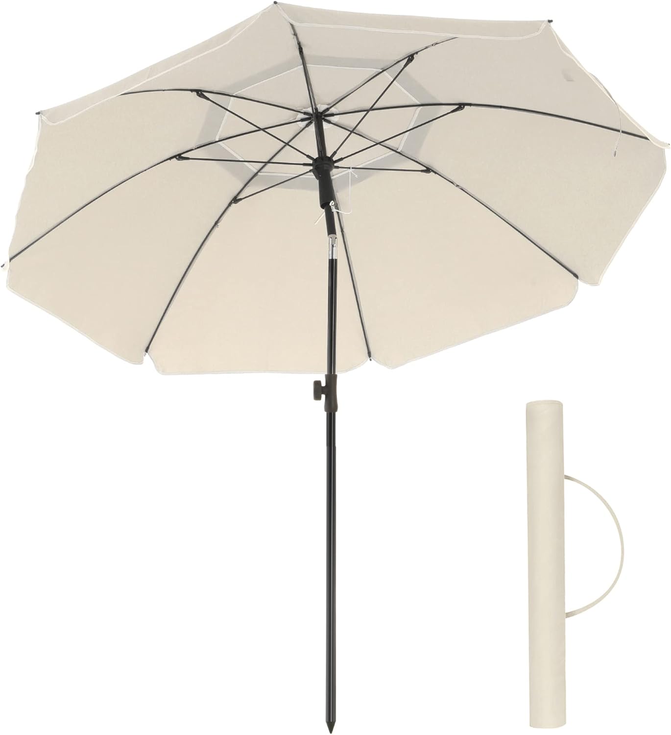 Sonnenschirm 160cm UPF50+ neigbar beige