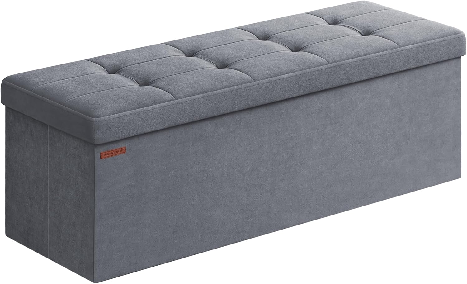Sitzbank mit Stauraum Samt Grau