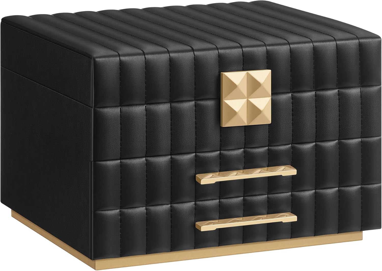 Schmuckkästchen mit Spiegel, tintenschwarz