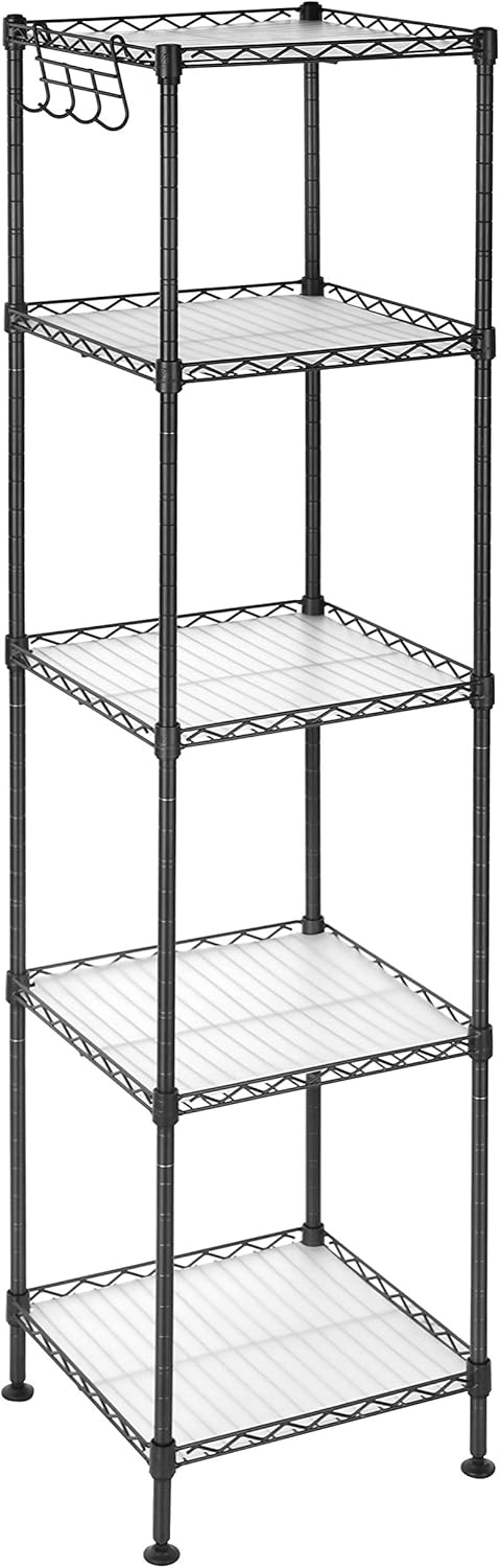 Badezimmerregal Metall erweiterbar schwarz-transparent