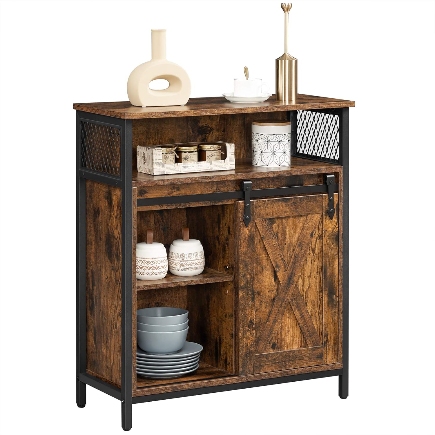 Sideboard mit Schiebetür rustikales Braun