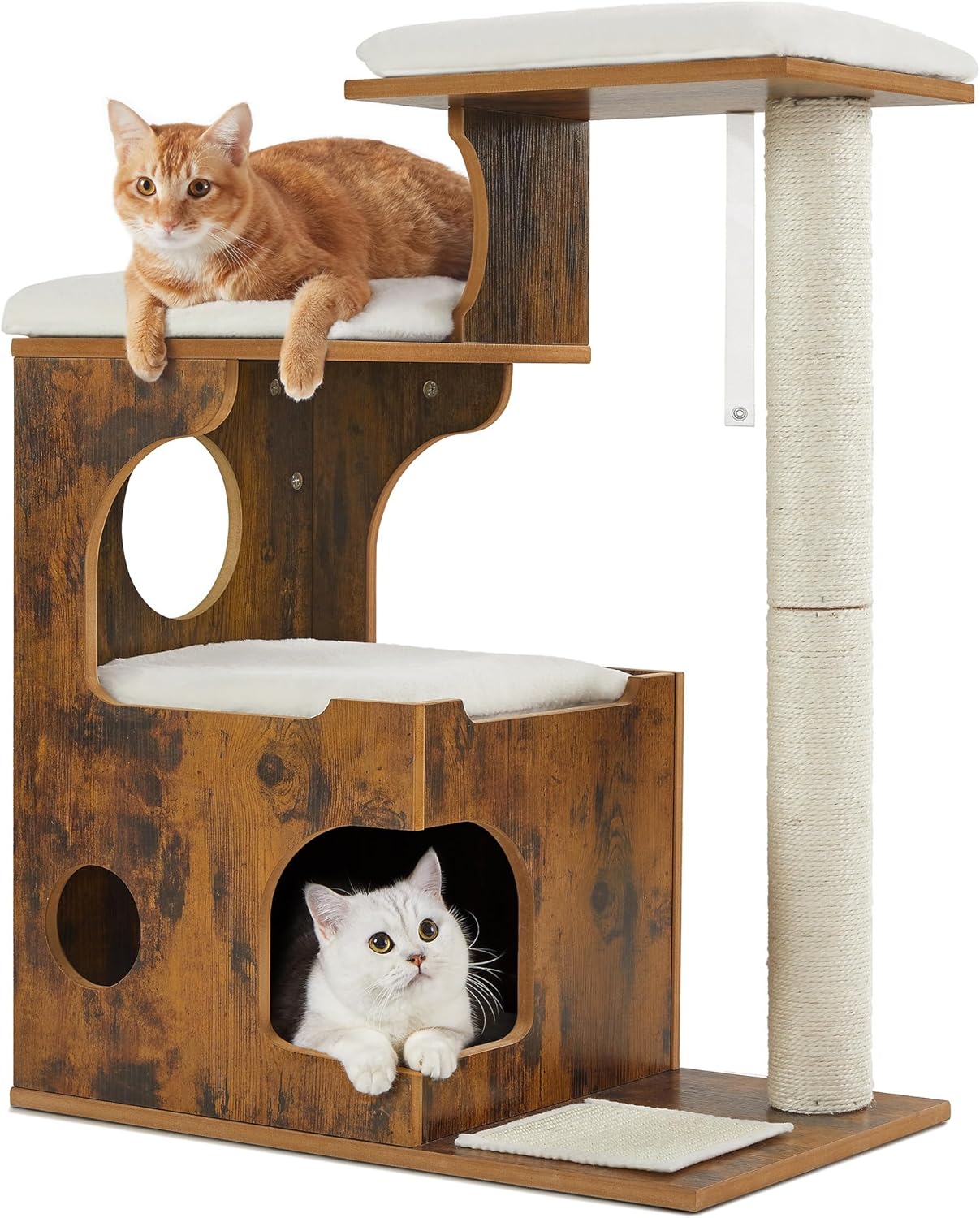 Kratzbaum mit Höhle und Liegeflächen vintagebraun