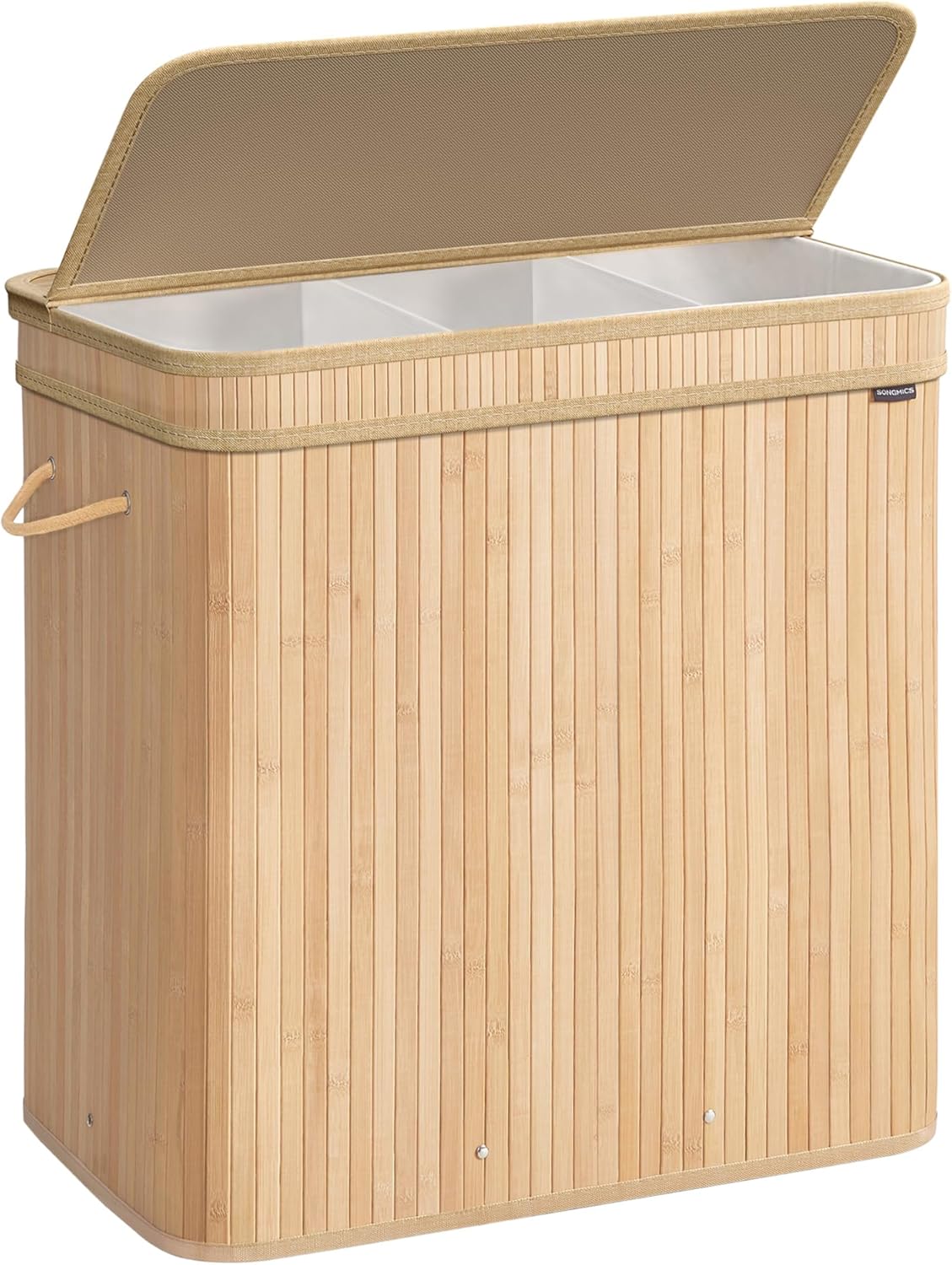 Wäschekorb Bambus 150L Naturbeige