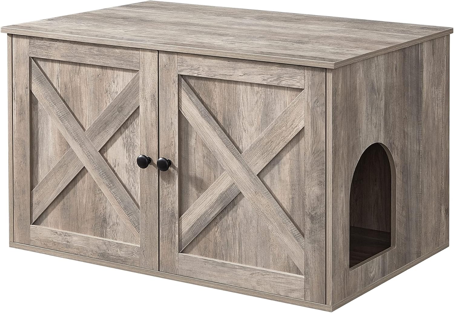 Katzenhaus Schrank Tisch herausnehmbar Trennwand Greige