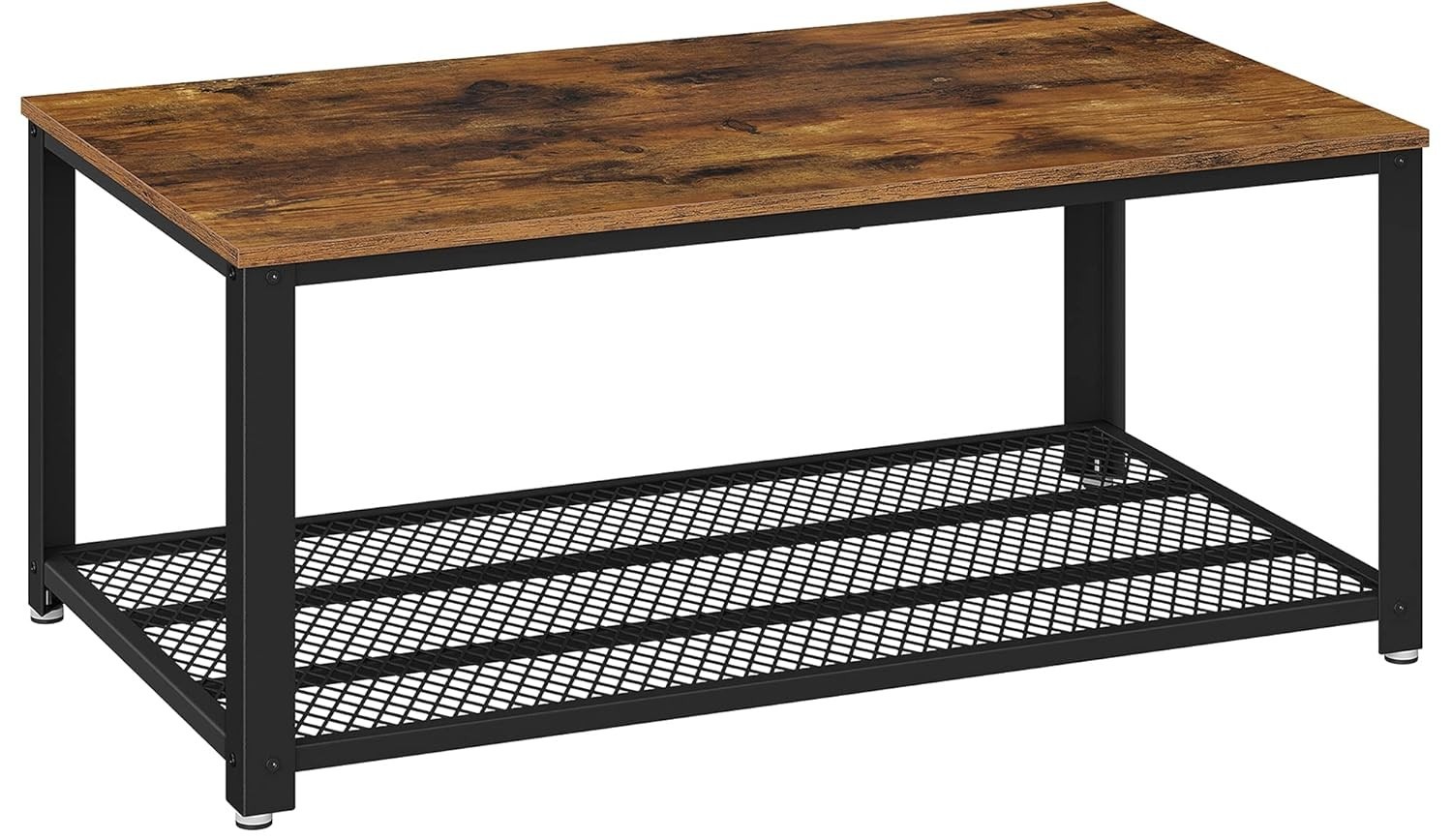 Couchtisch 2 Ebenen Industrial vintagebraun Metall